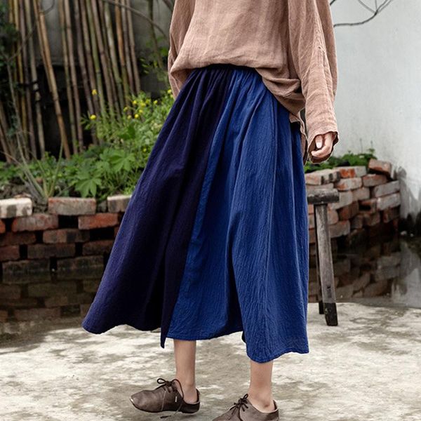 skirts qpfjqd women retro patchwork navy blue color cotton linen original loose female pleated 2021 spring autumn, Black
skirts qpfjqd women retro patchwork navy blue color cotton linen original loose female pleated 2021 spring autumn, Black