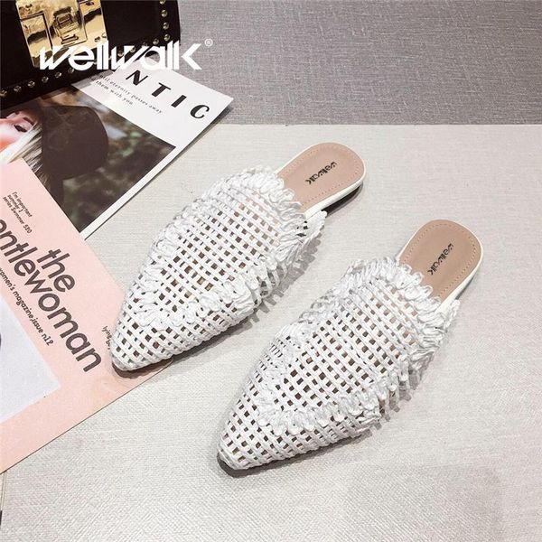 slippers wellwalk straw mules shoes women flat cane weaving breathable ladies summer leisure slides pointed toe female loafers, Black
slippers wellwalk straw mules shoes women flat cane weaving breathable ladies summer leisure slides pointed toe female loafers, Black