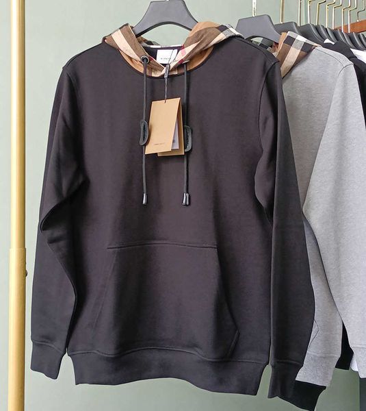 luxury brand hoodie autumn and winter new bbr plaid blended hooded kangaroo pocket overweight fabric sweater tricolor unisex, Black
luxury brand hoodie autumn and winter new bbr plaid blended hooded kangaroo pocket overweight fabric sweater tricolor unisex, Black