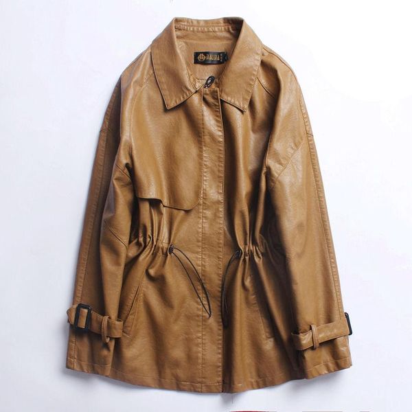 women's leather & faux women autumn fashion pu jacket female drawstring loose motorcycle coats short biker jackets soft coat x627, Black
women's leather & faux women autumn fashion pu jacket female drawstring loose motorcycle coats short biker jackets soft coat x627, Black