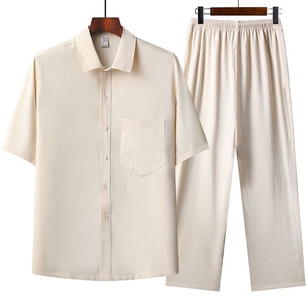 middle aged and old men's shirt short sleeve suit chinese antique pure thin shirt father grandfather clothes for the elderly, White;black
middle aged and old men's shirt short sleeve suit chinese antique pure thin shirt father grandfather clothes for the elderly, White;black