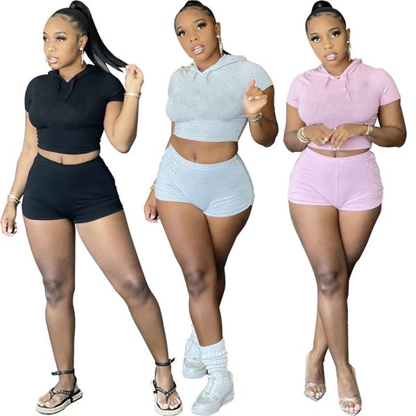 women solid color tracksuits yoga outfits hooded two piece sets summer clothing t shirts+mini shorts casual jogger suit s-2xl 4908, Gray
women solid color tracksuits yoga outfits hooded two piece sets summer clothing t shirts+mini shorts casual jogger suit s-2xl 4908, Gray