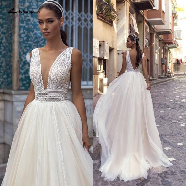 other wedding dresses lakshmigown boho bridal beach dress 2021 robes sukienka a line lace bodice plunging backless, White
other wedding dresses lakshmigown boho bridal beach dress 2021 robes sukienka a line lace bodice plunging backless, White