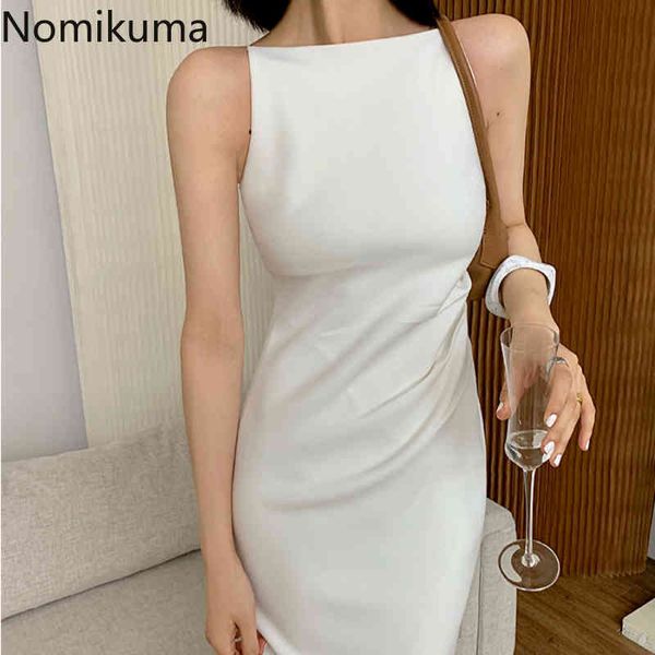 nomikuma summer sleeveless slash neck woman dress slim korean solid dresses new split vestido de mujer 6h006 210427, Black;gray
nomikuma summer sleeveless slash neck woman dress slim korean solid dresses new split vestido de mujer 6h006 210427, Black;gray