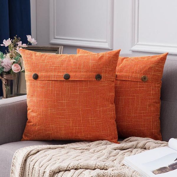 pillow case solid cotton linen cushion cover 45x45cm pink blue green beige orange for couch bed home decoration coconut button
pillow case solid cotton linen cushion cover 45x45cm pink blue green beige orange for couch bed home decoration coconut button