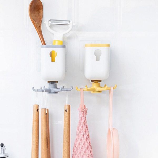 kitchen storage & organization multi-function swivel hook with box strong adhesive rotary hanging rack for cooking tools holder
kitchen storage & organization multi-function swivel hook with box strong adhesive rotary hanging rack for cooking tools holder