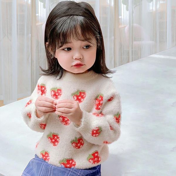 pullover girls boys sweater wool coat thicken velvet 2022 strawberry warm winter autumn knitting cotton children's clothing, Blue
pullover girls boys sweater wool coat thicken velvet 2022 strawberry warm winter autumn knitting cotton children's clothing, Blue