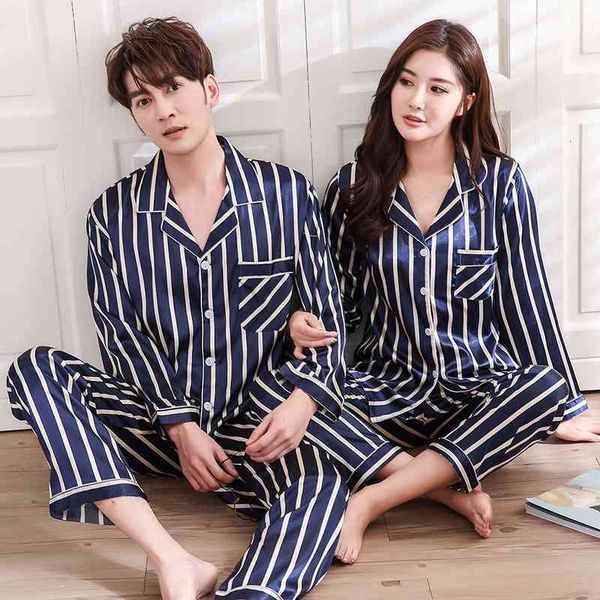 women's shorts lovers pajamas striped print imitation silk long sleeve loose soft pyjamas yhhr, White;black
women's shorts lovers pajamas striped print imitation silk long sleeve loose soft pyjamas yhhr, White;black