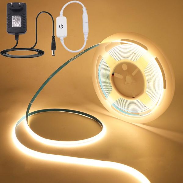 strips 5m dc12v 24v cob fob led strip light with dimmer switch 5mm width flexible tape rope bar 384leds ribbon for decoration
strips 5m dc12v 24v cob fob led strip light with dimmer switch 5mm width flexible tape rope bar 384leds ribbon for decoration