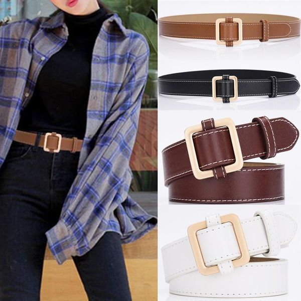 belts women's authentic fashion leather belt alloy material square buckle ladies retro wild trend jeans, Black;brown
belts women's authentic fashion leather belt alloy material square buckle ladies retro wild trend jeans, Black;brown