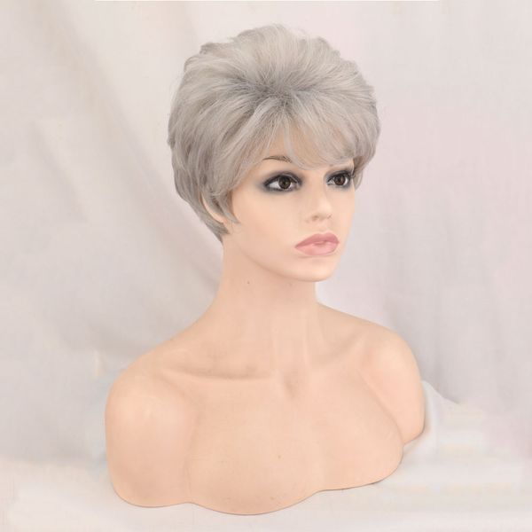 fluffy wavy short wigs for white women sliver gray synthetic hair multilayered medium elastic breathable wig capfactory direct, Black
fluffy wavy short wigs for white women sliver gray synthetic hair multilayered medium elastic breathable wig capfactory direct, Black