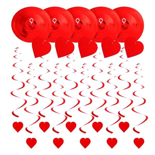 party decoration 6pc/pack wedding red love heart ceiling hanging spiral garland home diy ornaments supplies-s
party decoration 6pc/pack wedding red love heart ceiling hanging spiral garland home diy ornaments supplies-s