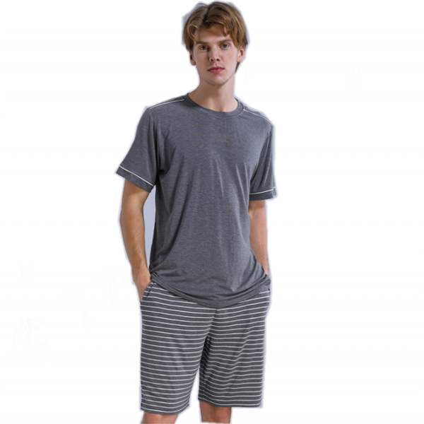 men's sleepwear summer male plus size two-piece sets men casual pajama modal suit o-neck collar t shirt & striped half pants xxxl, Black;brown
men's sleepwear summer male plus size two-piece sets men casual pajama modal suit o-neck collar t shirt & striped half pants xxxl, Black;brown