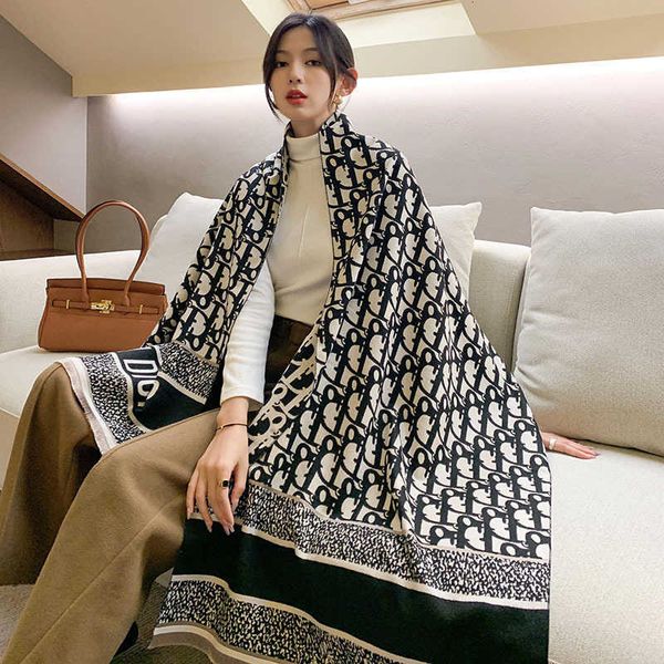 2021 korean winter long women's cashmere imitation dual-purpose large shawl versatile thickened warm brushed scarf, Blue;gray
2021 korean winter long women's cashmere imitation dual-purpose large shawl versatile thickened warm brushed scarf, Blue;gray