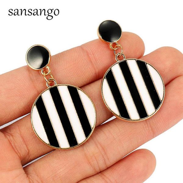 Fashion Bohemian Women Exaggerated Large Circular Multiple Spelling Pattern Drop Black White Stripes Plate Earrings Dangle & Chandelier, Silver
Fashion Bohemian Women Exaggerated Large Circular Multiple Spelling Pattern Drop Black White Stripes Plate Earrings Dangle & Chandelier, Silver