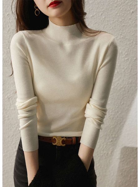 xiaohan pavilion classic high neck slim bottomed shirt needle wool sweater autumn, White;black
xiaohan pavilion classic high neck slim bottomed shirt needle wool sweater autumn, White;black