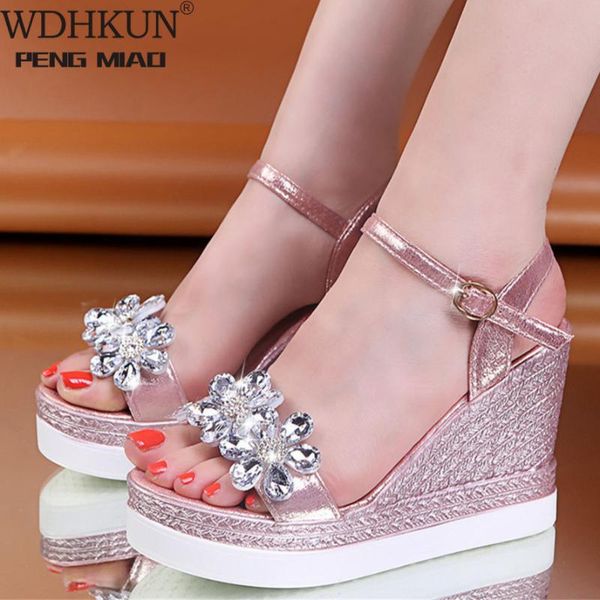 female fashion flower open toe sandals dress silver women rhinestone wedges platform party shoes woman, Black
female fashion flower open toe sandals dress silver women rhinestone wedges platform party shoes woman, Black