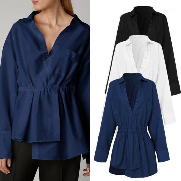 women's blouses & shirts women's female v-neck solid fashionable casual full sleeves spring autumn asymmetrical blouse oversized, White
women's blouses & shirts women's female v-neck solid fashionable casual full sleeves spring autumn asymmetrical blouse oversized, White