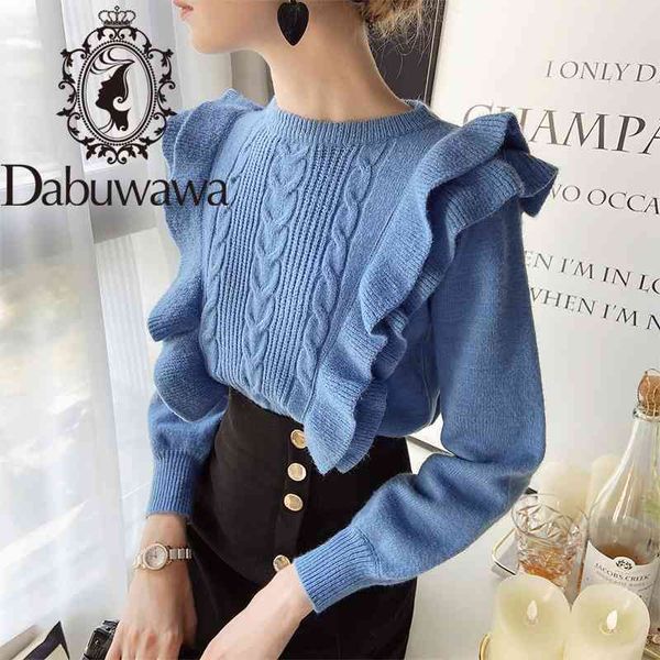 dabuwawa vintage ruffle knit pullover sweater women long sleeve o-neck winter sweet solid slim fit sweaters female dt1dkt026 210520, White
dabuwawa vintage ruffle knit pullover sweater women long sleeve o-neck winter sweet solid slim fit sweaters female dt1dkt026 210520, White
