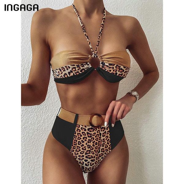high waist bikinis swimsuits push up swimwear women 2021 leopard bandeau bathing suit string halter biquini women's, White;black
high waist bikinis swimsuits push up swimwear women 2021 leopard bandeau bathing suit string halter biquini women's, White;black