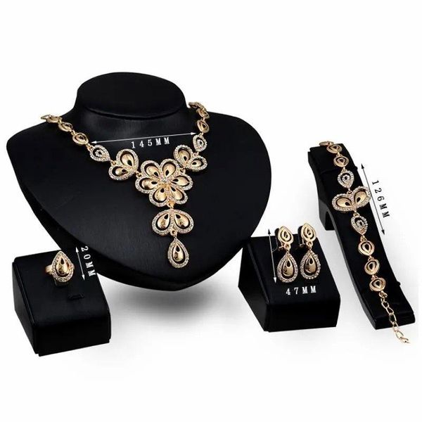 earrings & necklace european and american set of goldjewelryfour-piece big butterfly bridal wedding jewelry ladies banquet gift, Silver
earrings & necklace european and american set of goldjewelryfour-piece big butterfly bridal wedding jewelry ladies banquet gift, Silver