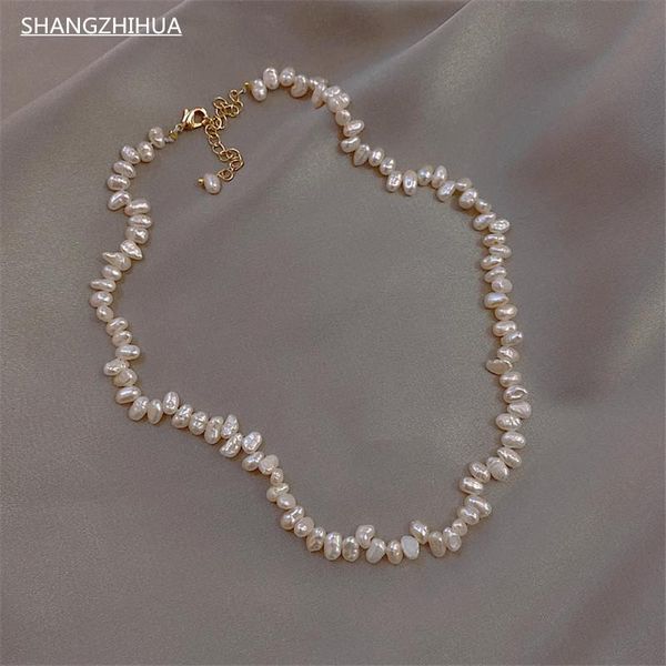 chains baroque natural pearl necklace women's clavicle chain simple temperament 2021 jewelry wedding party gift versatile, Silver
chains baroque natural pearl necklace women's clavicle chain simple temperament 2021 jewelry wedding party gift versatile, Silver