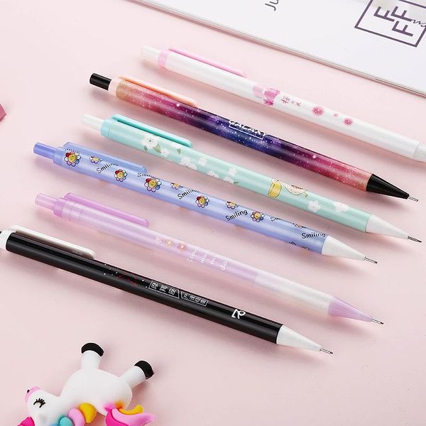 ballpoint pens 36 pcs/lot fashion starry sky cherry flower press mechanical pencil cute drawing writing automatic pen school office supplies, Blue;orange
ballpoint pens 36 pcs/lot fashion starry sky cherry flower press mechanical pencil cute drawing writing automatic pen school office supplies, Blue;orange