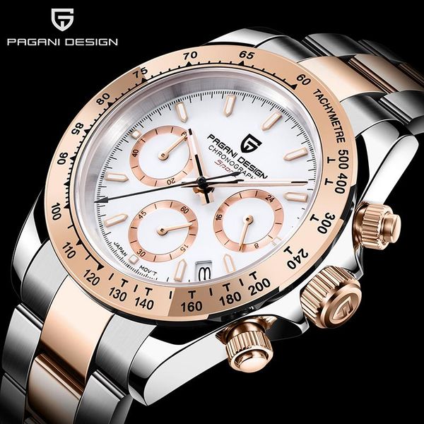 wristwatches men's watch pagani design quartz business stainless steel for men japan vk63 movement chronograph reloj hombre, Slivery;brown
wristwatches men's watch pagani design quartz business stainless steel for men japan vk63 movement chronograph reloj hombre, Slivery;brown