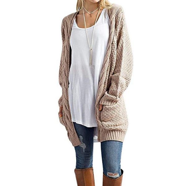 women's sweaters women sweater cardigans long sleeve pockets solid knitted cardigan autumn winter womens 2021 female warm, White;black
women's sweaters women sweater cardigans long sleeve pockets solid knitted cardigan autumn winter womens 2021 female warm, White;black