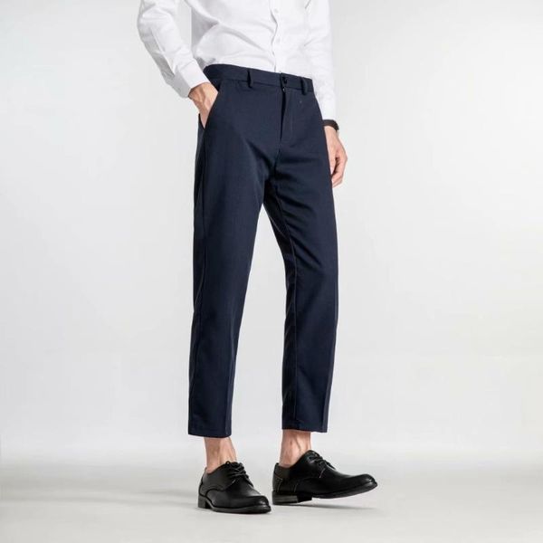 men's pants spring and summer solid color casual cotton slim cropped trousers ankle fashion men, Black
men's pants spring and summer solid color casual cotton slim cropped trousers ankle fashion men, Black