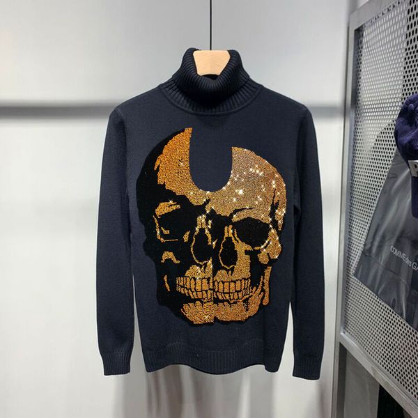 men's hoodies & sweatshirts hip hop turtleneck fine male design luxury sweater brand oversized gold skull 3i8h, Black
men's hoodies & sweatshirts hip hop turtleneck fine male design luxury sweater brand oversized gold skull 3i8h, Black