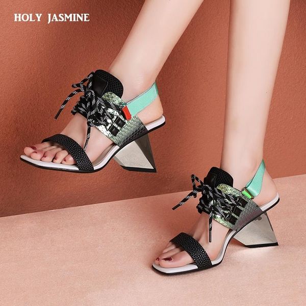 genuine leather shoes women sandals fashion strange high heels summer gladiator ladies dress, Black
genuine leather shoes women sandals fashion strange high heels summer gladiator ladies dress, Black