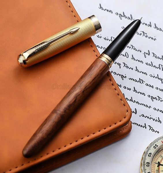jinhao 85 metal golden cap and natural wood barrel 0.38mm extra fine nib fountain pen office school wholesale writing accessory pens
jinhao 85 metal golden cap and natural wood barrel 0.38mm extra fine nib fountain pen office school wholesale writing accessory pens