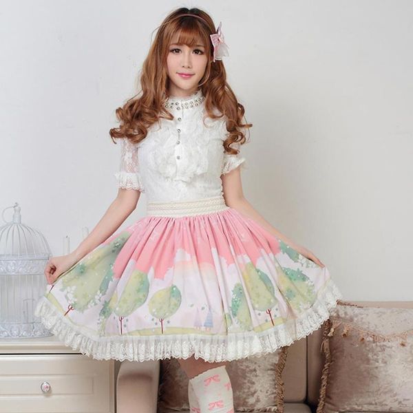 skirts princess sweet lolita originally dream spring rainbow lori pleated lace half-length skirt gzwy146, Black
skirts princess sweet lolita originally dream spring rainbow lori pleated lace half-length skirt gzwy146, Black