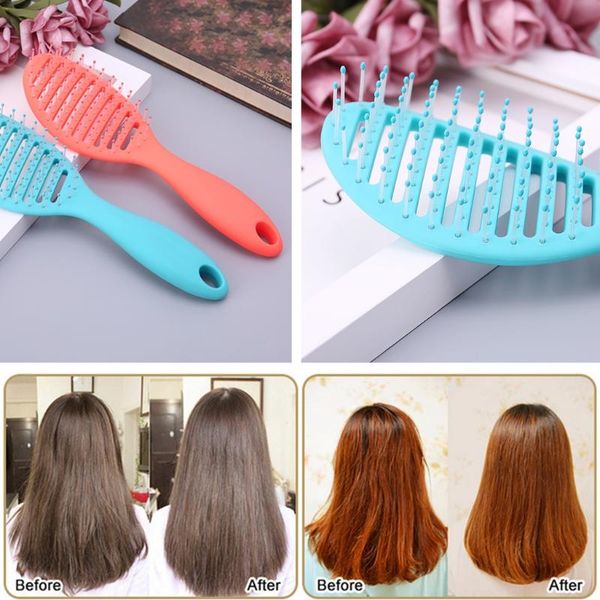 salon professional hair brush anti-static hairs scalp massage comb styling tool d5bf brushes, Silver
salon professional hair brush anti-static hairs scalp massage comb styling tool d5bf brushes, Silver