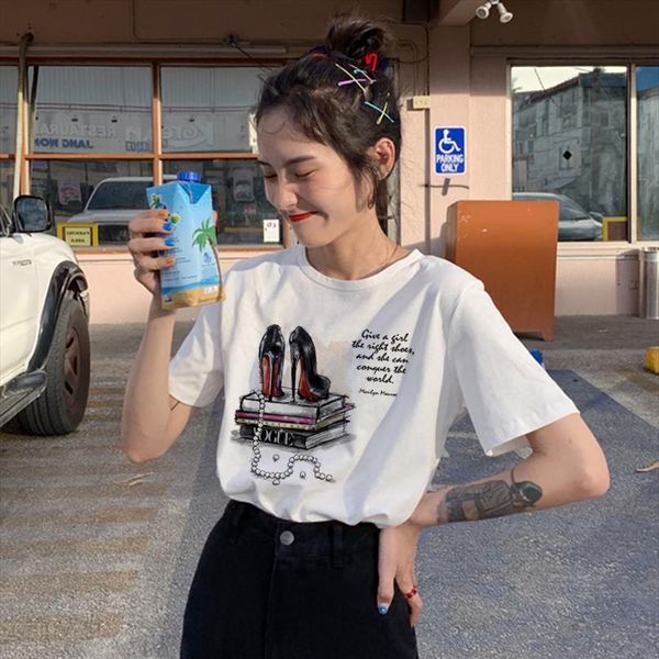 vogue harajuku high heels men t shirts print and women funny summer princess short sleeve casual retro femme camiseta mujer, White;black
vogue harajuku high heels men t shirts print and women funny summer princess short sleeve casual retro femme camiseta mujer, White;black
