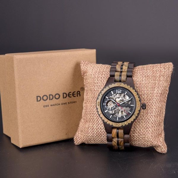 wristwatches dodo deer automatic machinery women watch wood waterproof men watches luxury design accept customized bamboo gift box, Slivery;brown
wristwatches dodo deer automatic machinery women watch wood waterproof men watches luxury design accept customized bamboo gift box, Slivery;brown