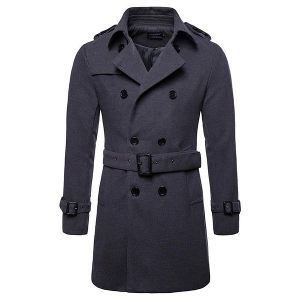 men's wool & blends autumn belt style jacket european and american mid-length woolen coat casual double-breasted male lapel windbreaker, Black
men's wool & blends autumn belt style jacket european and american mid-length woolen coat casual double-breasted male lapel windbreaker, Black