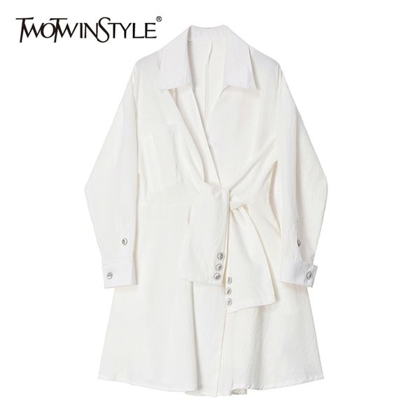 white elegant dress for women lapel long sleeve high waist mini solid dresses female fashion clothing spring 210520, Black;gray
white elegant dress for women lapel long sleeve high waist mini solid dresses female fashion clothing spring 210520, Black;gray