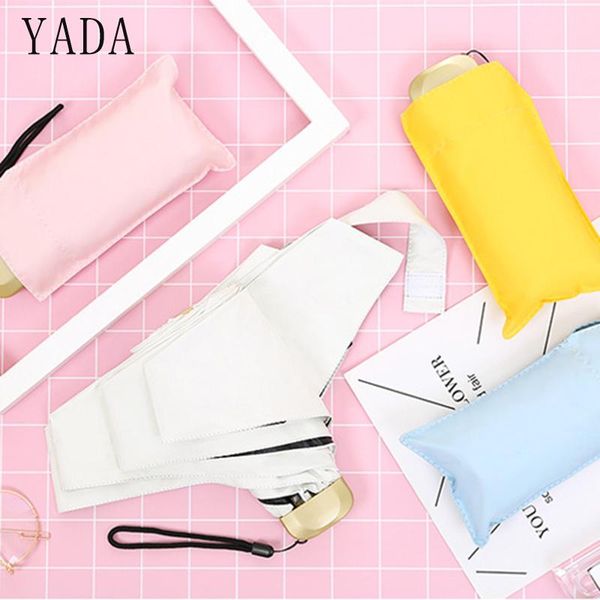 umbrellas yada solid color light mini umbrella parasol rainy five pocket fold for women men anti-uv black coating yd154
umbrellas yada solid color light mini umbrella parasol rainy five pocket fold for women men anti-uv black coating yd154