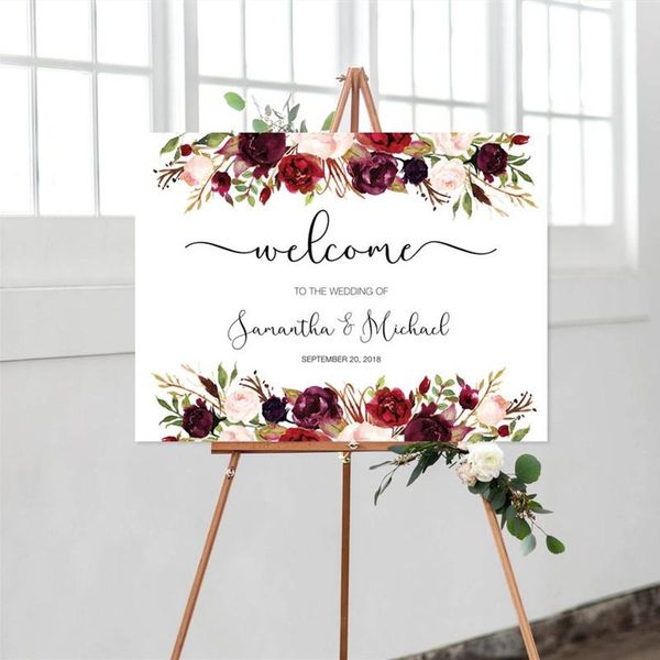 party decoration custom welcome wedding sign floral print to our rustic printable stand not included
party decoration custom welcome wedding sign floral print to our rustic printable stand not included