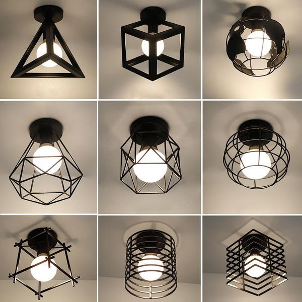 ceiling lights vintage light modern nordic retro iron lamp decor for living room bar black loft e27 home cage fixture
ceiling lights vintage light modern nordic retro iron lamp decor for living room bar black loft e27 home cage fixture