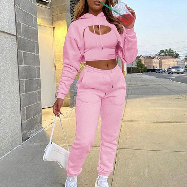 women's two piece pants autumn winter 3 set women suit harajuku irregular hooded crop sleeveless camisole casual trousers outfits, White
women's two piece pants autumn winter 3 set women suit harajuku irregular hooded crop sleeveless camisole casual trousers outfits, White