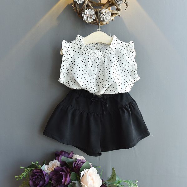 2021 girls clothes summer new kids clothing cotton dot fashion shirt t-shirt + shorts 2 pieces girls sets, White
2021 girls clothes summer new kids clothing cotton dot fashion shirt t-shirt + shorts 2 pieces girls sets, White