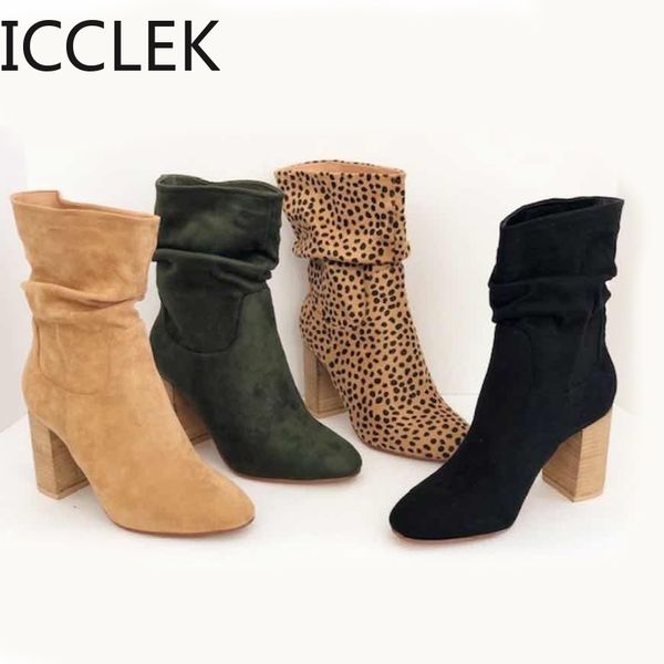 women pleated mid calf boots woman leapard suede square high heel female shoe autumn winter ladies casual footwear big size 210428, Black
women pleated mid calf boots woman leapard suede square high heel female shoe autumn winter ladies casual footwear big size 210428, Black