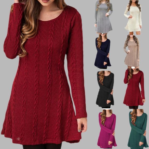 lugentolo knitted sweater dress women plus suze fall fashion round neck long sleeve solid a-line mini dresses casual, Black;gray
lugentolo knitted sweater dress women plus suze fall fashion round neck long sleeve solid a-line mini dresses casual, Black;gray