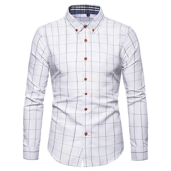 korean fashion men shirt daily casual slim fit button down long sleeve cotton plaid shirts 4xl 5xl 210528, White;black
korean fashion men shirt daily casual slim fit button down long sleeve cotton plaid shirts 4xl 5xl 210528, White;black