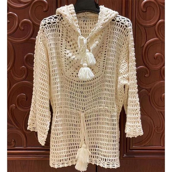 women's sweaters fashioneye 21 autumn women knit hollow out jumper long sleeve hooded cloak hoodies pure hand woven drawstring waist-ti, White;black
women's sweaters fashioneye 21 autumn women knit hollow out jumper long sleeve hooded cloak hoodies pure hand woven drawstring waist-ti, White;black