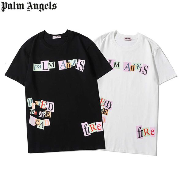 t shirt spring and summer color patchwork letters casual printing lovers short sleeve, White;black
t shirt spring and summer color patchwork letters casual printing lovers short sleeve, White;black