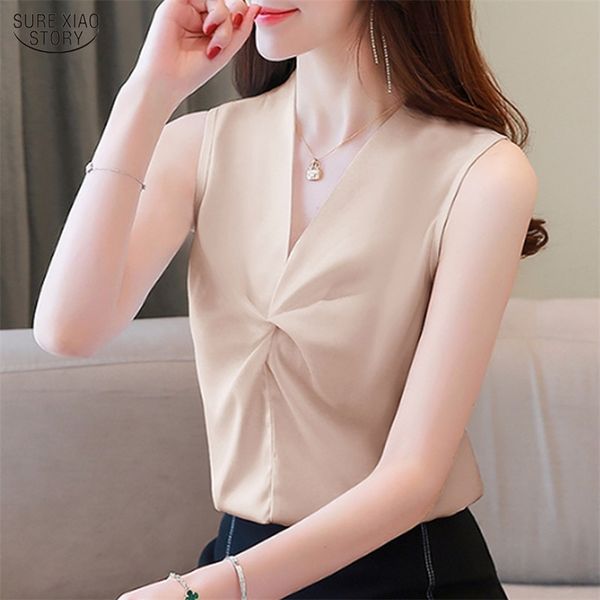 korean sleeveless satin chiffon shirt women's summer v-neck loose office lady vest solid tanks 10076 210506, White
korean sleeveless satin chiffon shirt women's summer v-neck loose office lady vest solid tanks 10076 210506, White